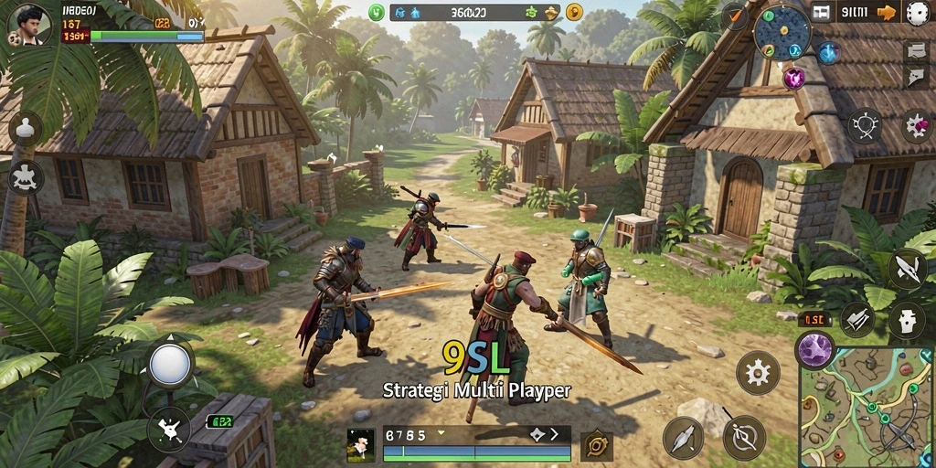 Tampilan gameplay mendebarkan dari 9SL saat Anda membangun peradaban.