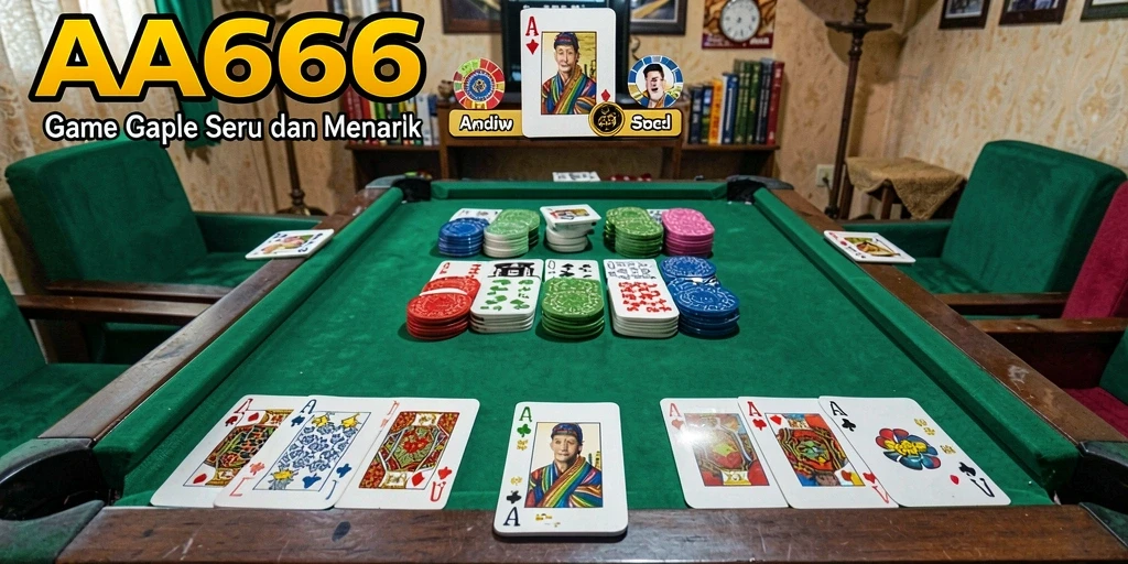 Tampilan gameplay Gaple yang seru dan menyenangkan.