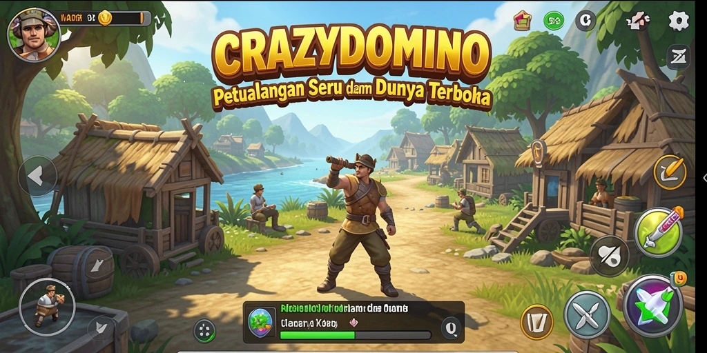 Menampilkan gameplay seru di dunia terbuka CRAZYDOMINO.