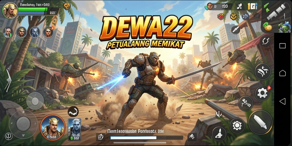 Tampilan gameplay DEWA22 yang menegangkan dan penuh aksi.