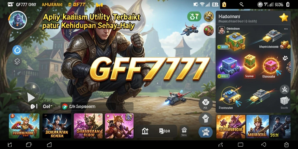 Screenshot menunjukkan alat bantu produktivitas GF777.