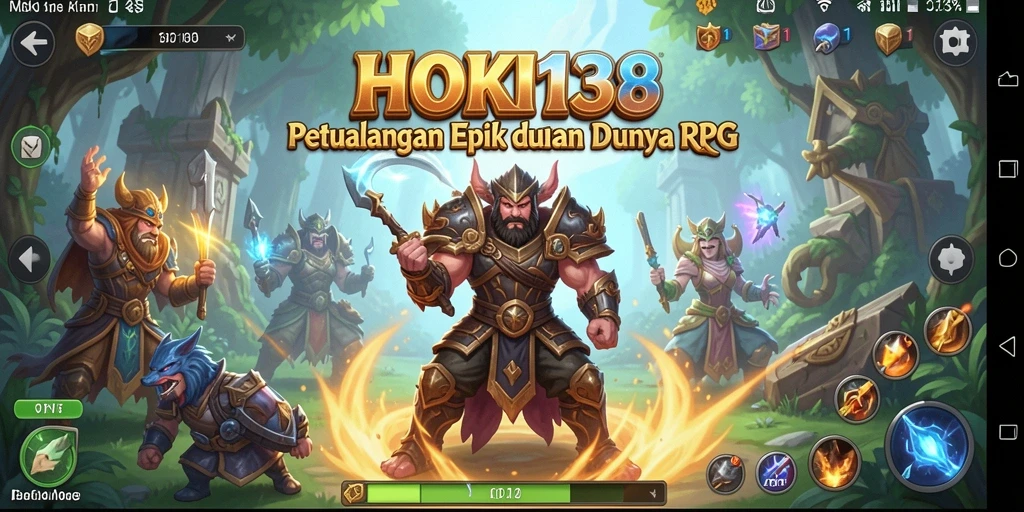 Screenshot menampilkan karakter pemain dalam pertempuran epik di HOKI138.