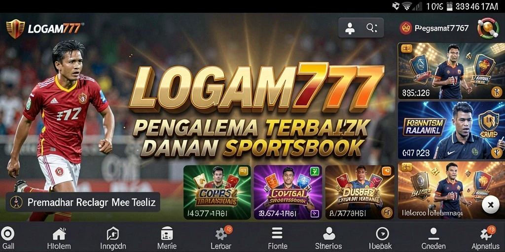Tampilan utama LOGAM777 yang memukau dengan fitur sportsbook