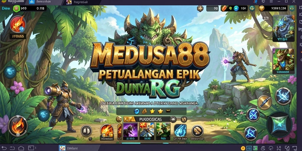 Tampilan gameplay RPG yang menarik di MEDUSA88.