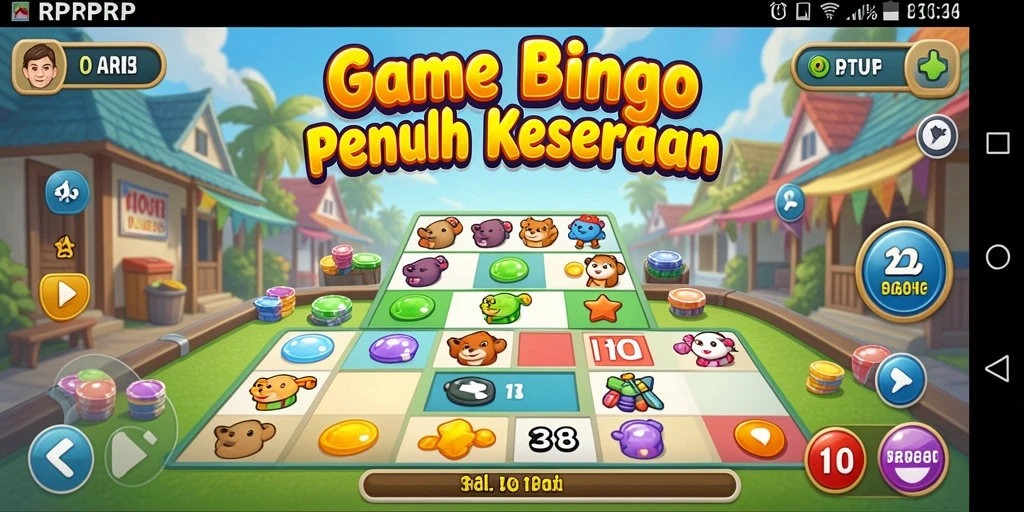 Tampilan gameplay RPRPRP yang menegangkan dan seru di dalam permainan Bingo.