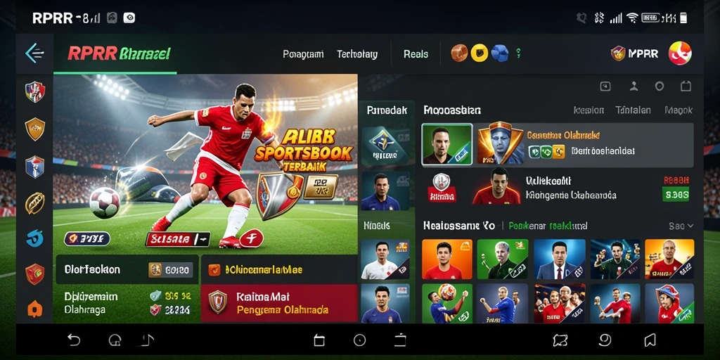 Tampilan gameplay RPRR yang mendebarkan saat melakukan taruhan olahraga.
