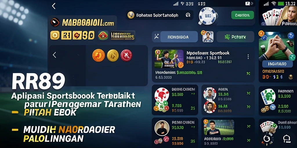Tampilan utama gameplay Sportsbook aplikasi RR89 yang menarik.