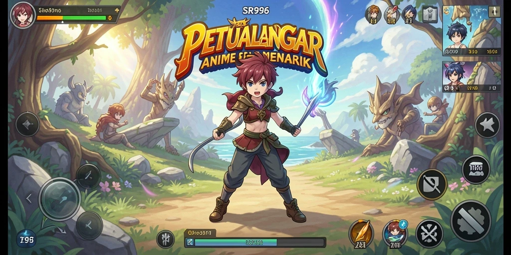 Screenshot gameplay SR996 yang menarik dengan karakter anime yang hidup.
