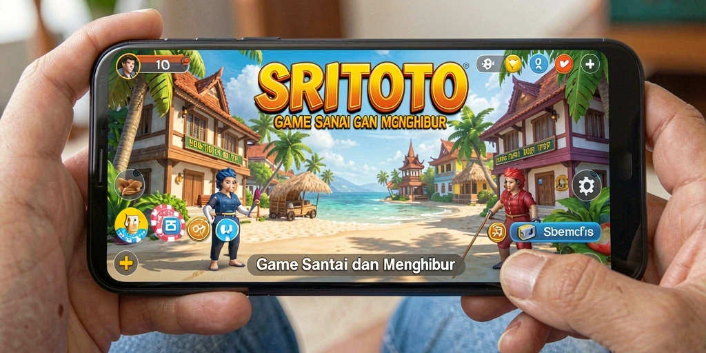 Screenshot utama SRITOTO menampilkan gameplay santai yang menyenangkan.