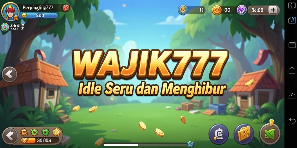 Tampilan gameplay WAJIK777 menampilkan karakter dan sumber daya yang berkembang.